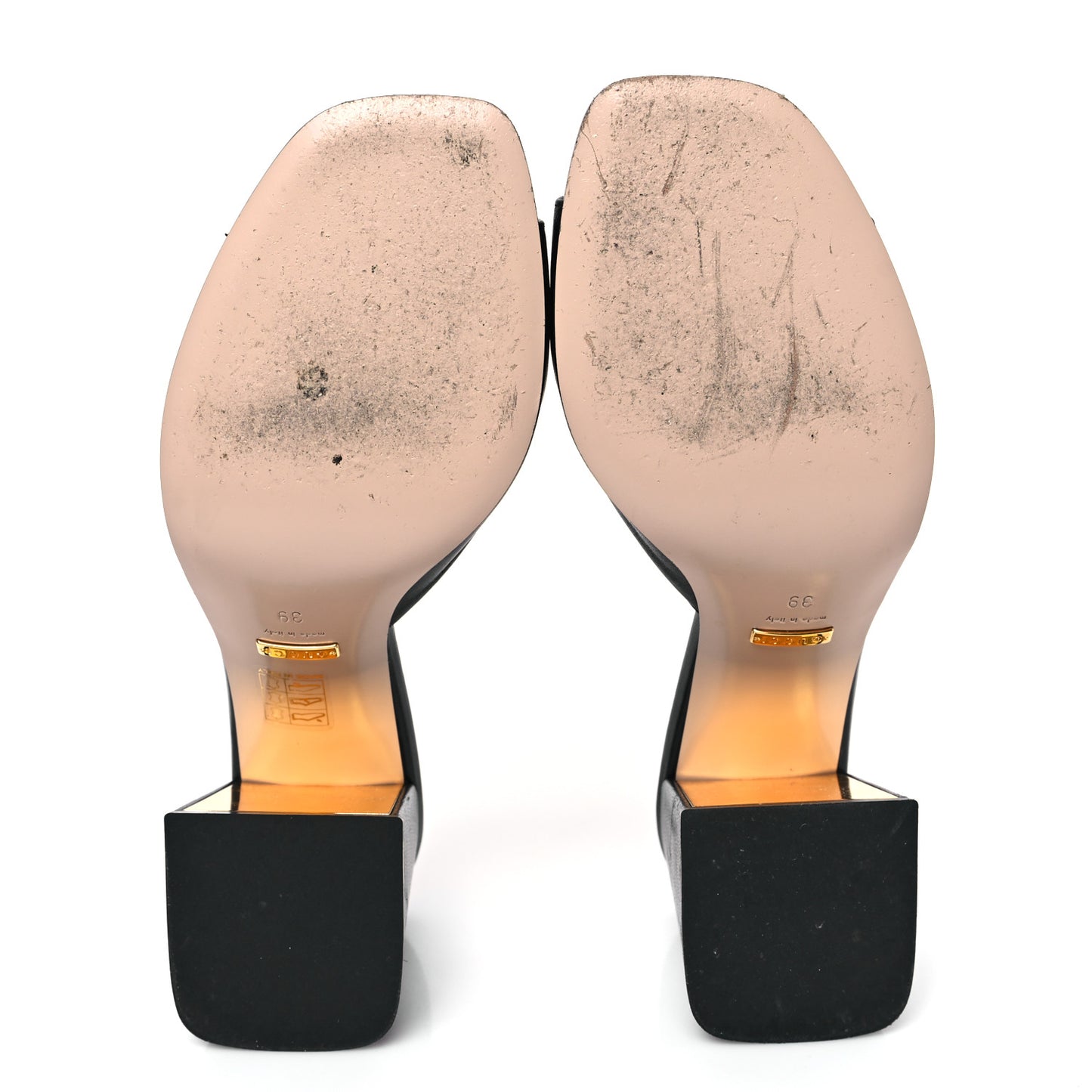 Nappa Horsebit 75mm Slide Sandals 39 Black