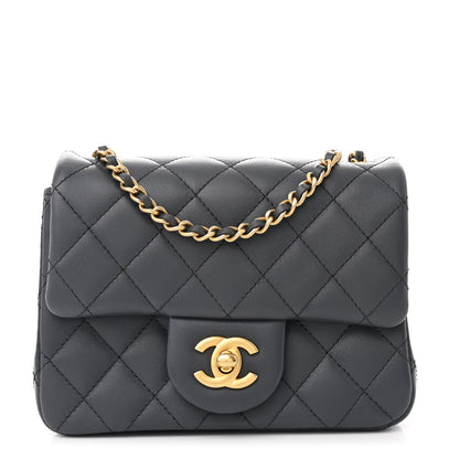 Chanel Lambskin Quilted Mini Pearl Crush Flap Dark Grey 1 of 11