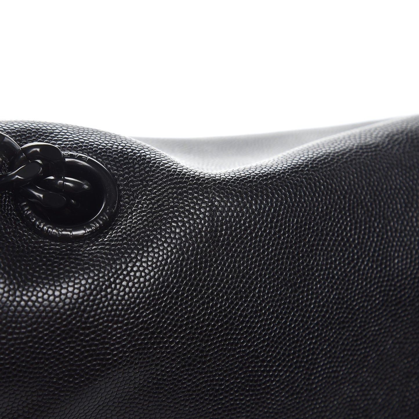 Grain De Poudre Medium West Hollywood Monogram Fold-Over Black