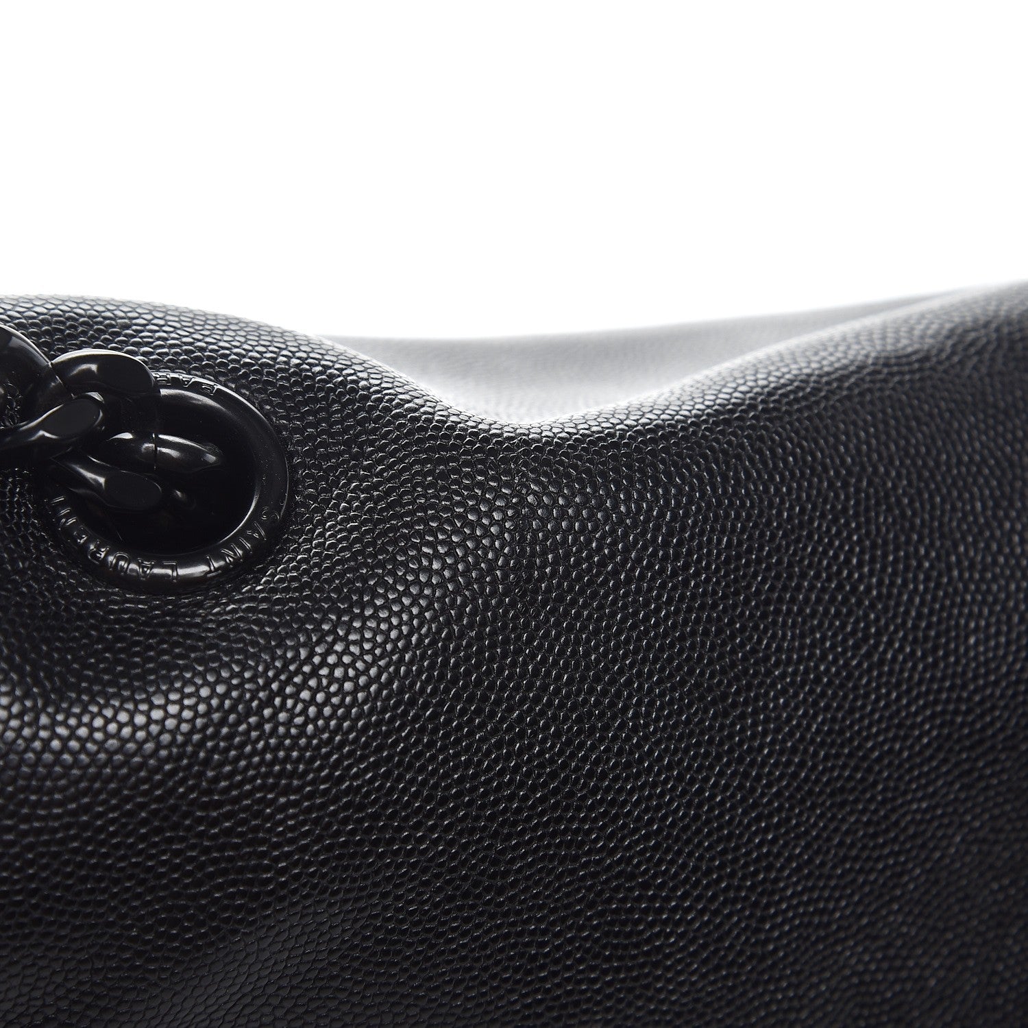 Saint Laurent Grain De Poudre Medium West Hollywood Monogram Fold-Over Black 11 of 12