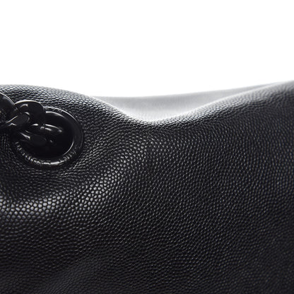 Saint Laurent Grain De Poudre Medium West Hollywood Monogram Fold-Over Black 11 of 12