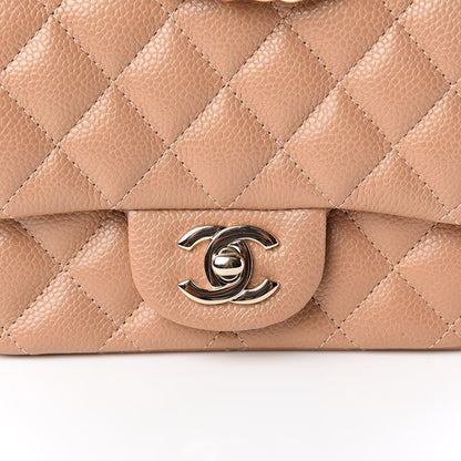 Chanel Iridescent Caviar Quilted Mini Square Flap Beige 10 of 11