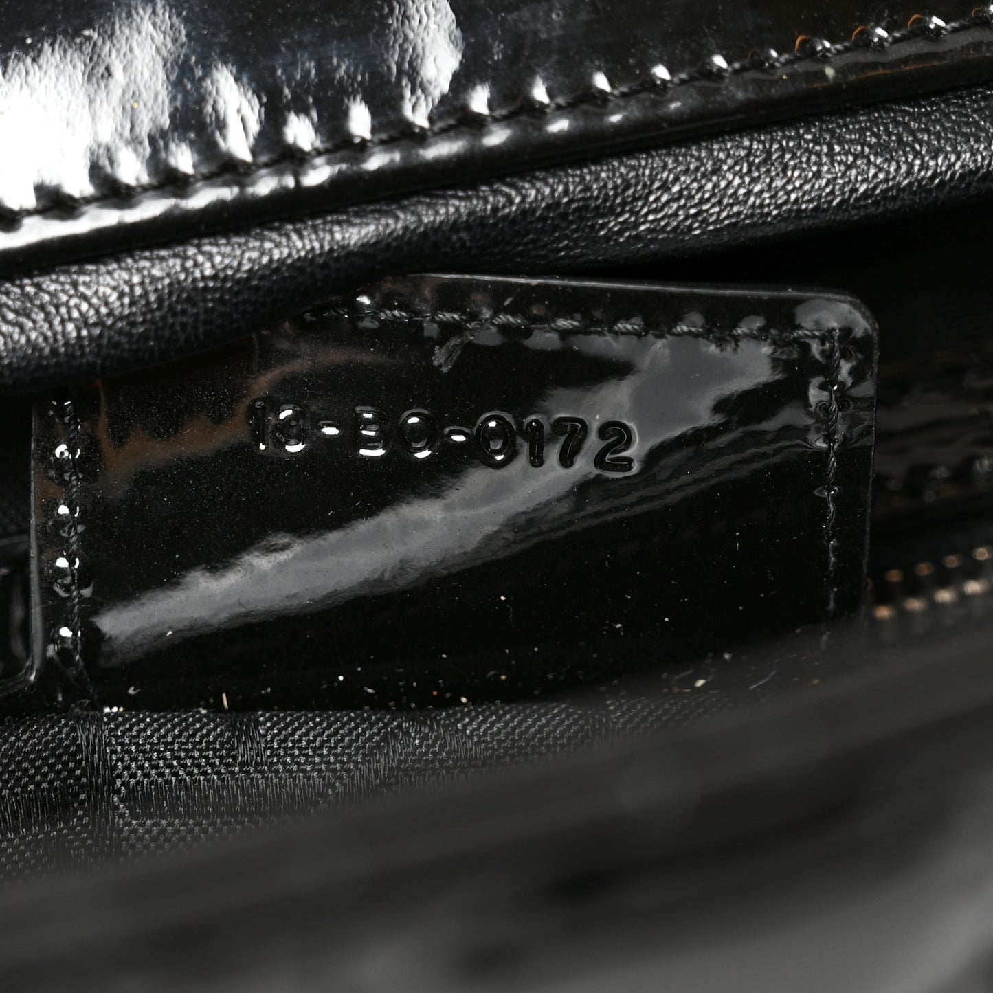 Patent Cannage Large Lady Dior Black