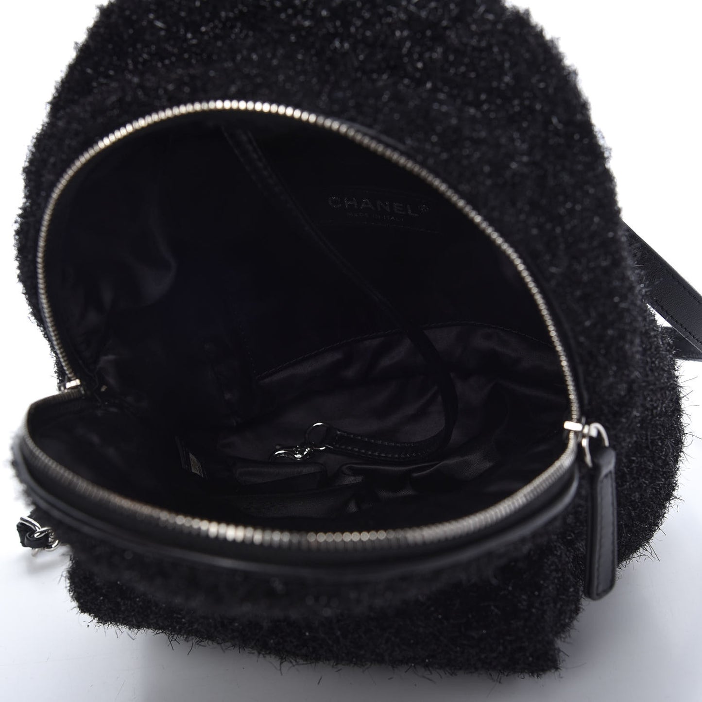 Lurex Knit Mini Pluto Glitter Backpack Black