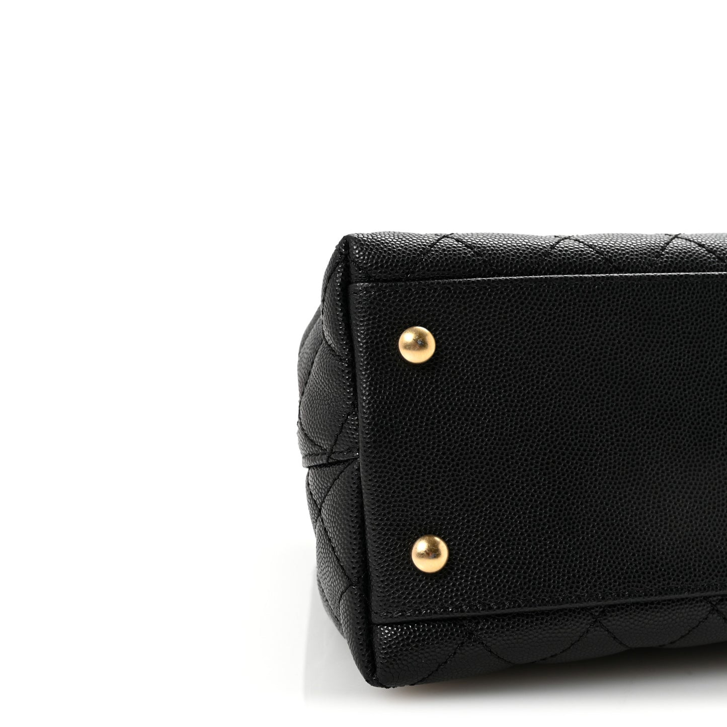 Caviar Quilted Small Coco Chain Handle Flap Black