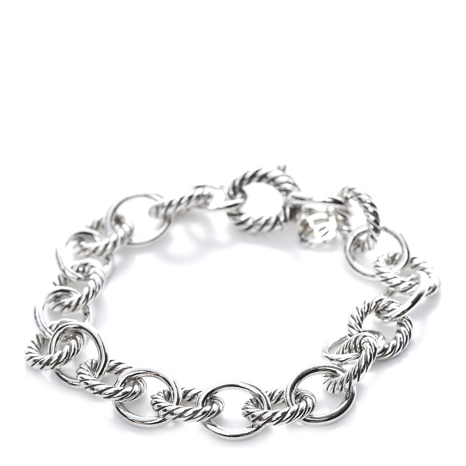 David Yurman Sterling Silver 10mm Medium Oval Link Bracelet 8 of 10