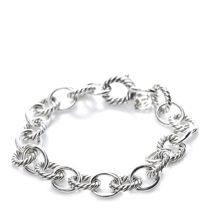 David Yurman Sterling Silver 10mm Medium Oval Link Bracelet 8 of 10