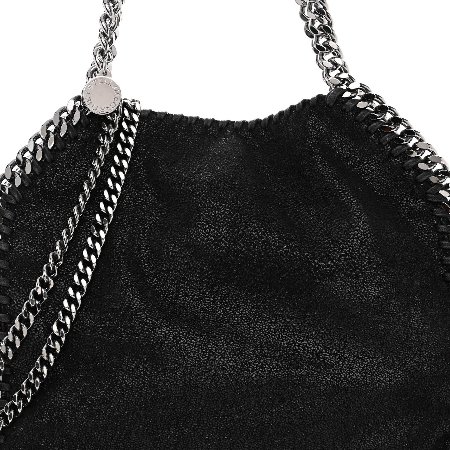 Shaggy Deer Mini Falabella Fold Over Tote Black