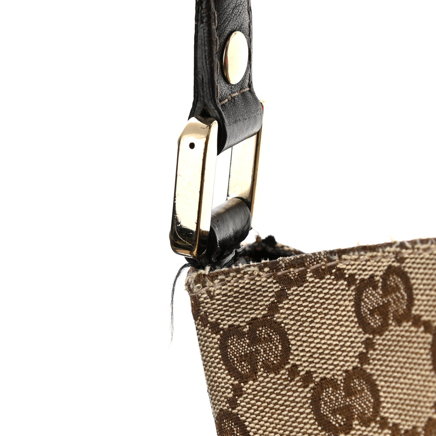 Gucci Monogram Large New Ladies Web Hobo Dark Brown 11 of 12