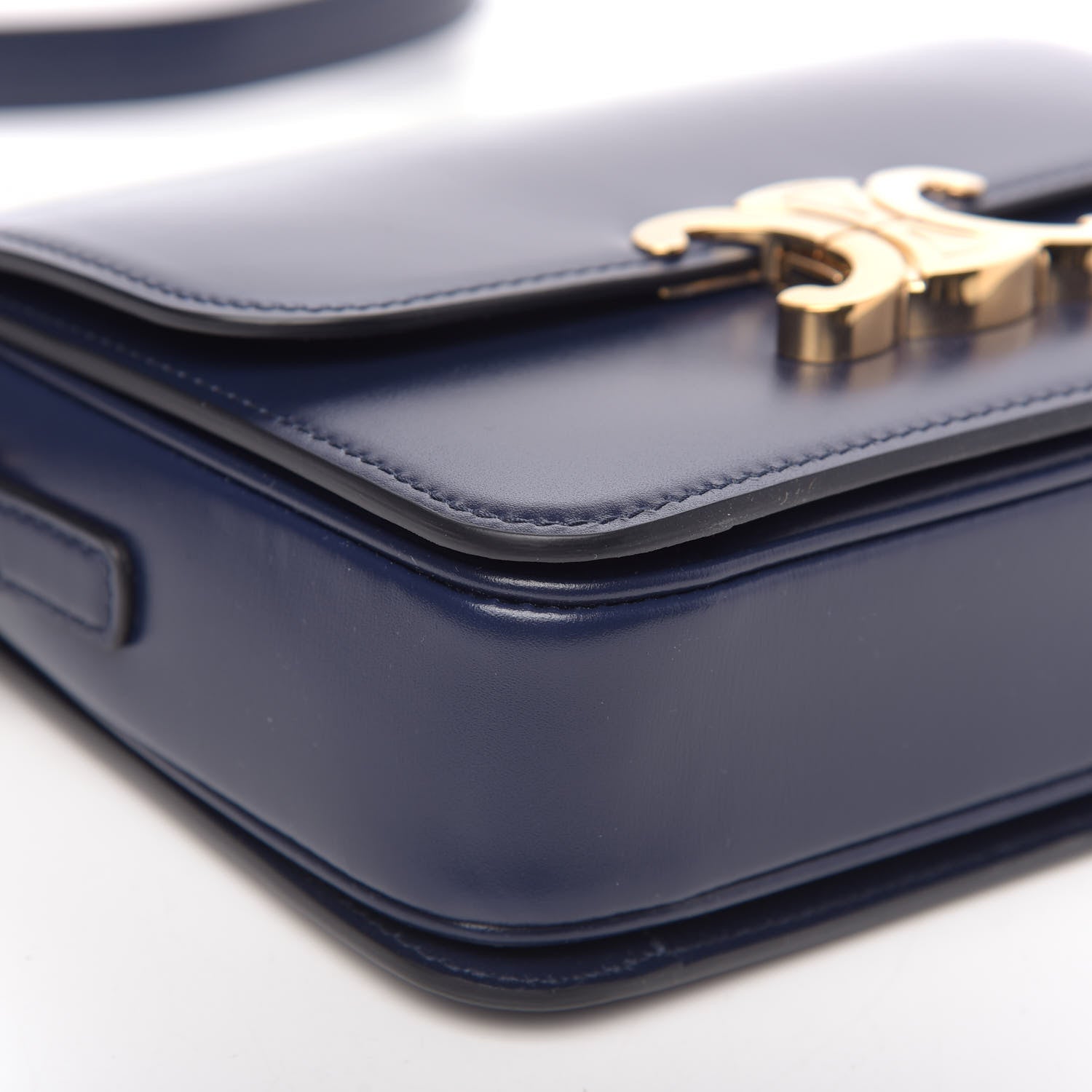 Celine Shiny Calfskin Teen Triomphe Dark Blue 8 of 9