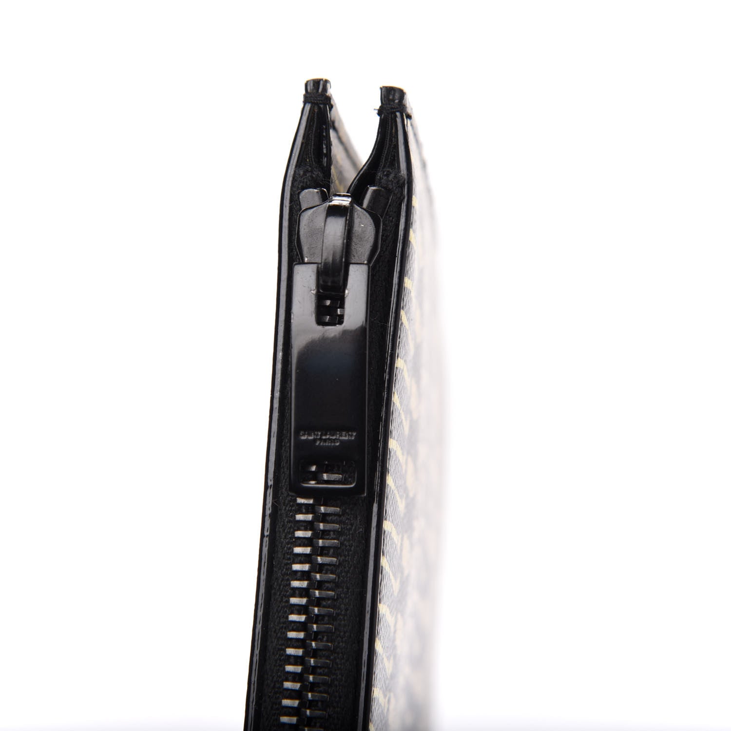 Saint Laurent Grain de Poudre Skeleton Print Zipped Tablet Holder Black 10 of 12