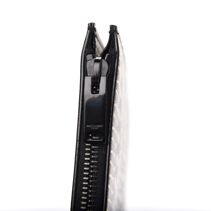 Saint Laurent Grain de Poudre Skeleton Print Zipped Tablet Holder Black 10 of 12