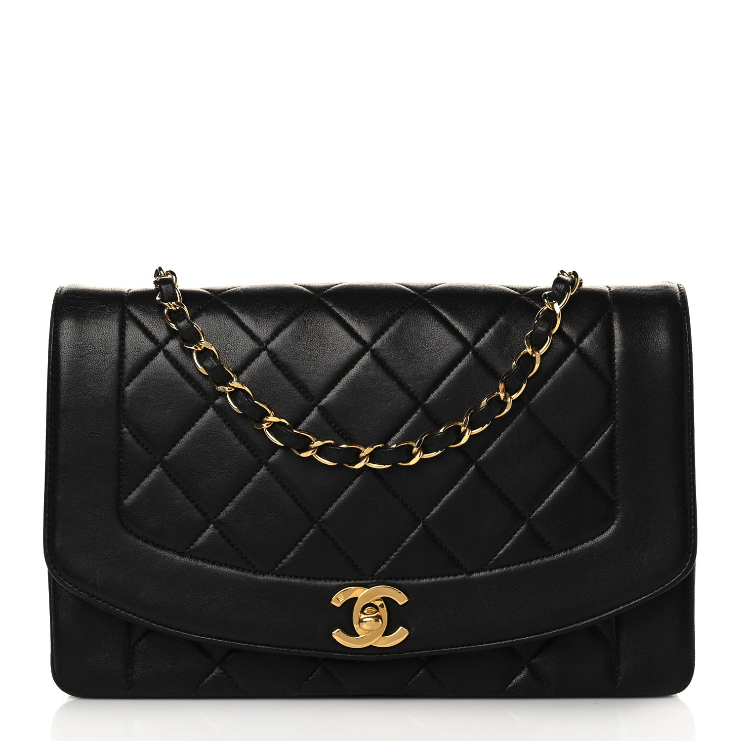 Chanel Lambskin Quilted Medium Single Flap Black 1 of 13