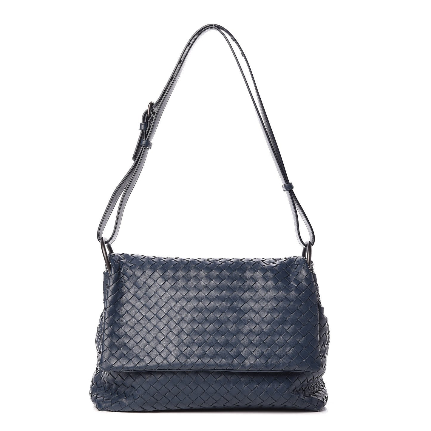 Nappa Intrecciato Shoulder Bag Celeste