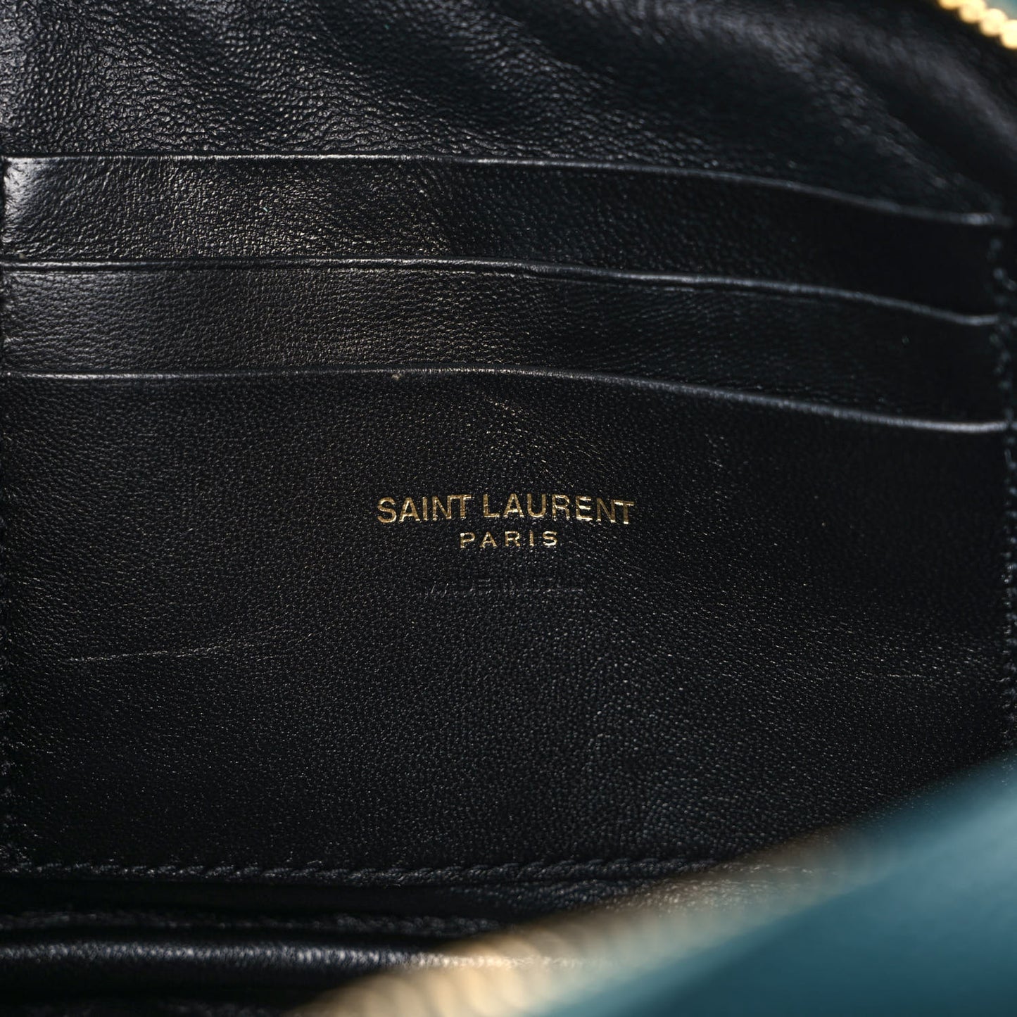 Grain De Poudre Matelasse Monogram Mini Lou Camera Bag Blue Vert