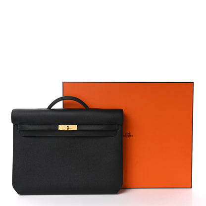 Hermes Epsom Kelly Depeches 36 Black 10 of 10