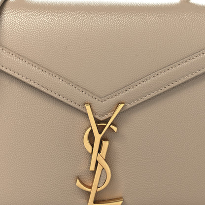 Saint Laurent Grain de Poudre Mini Classic Monogram Cassandra Top Handle Beige 7 of 9