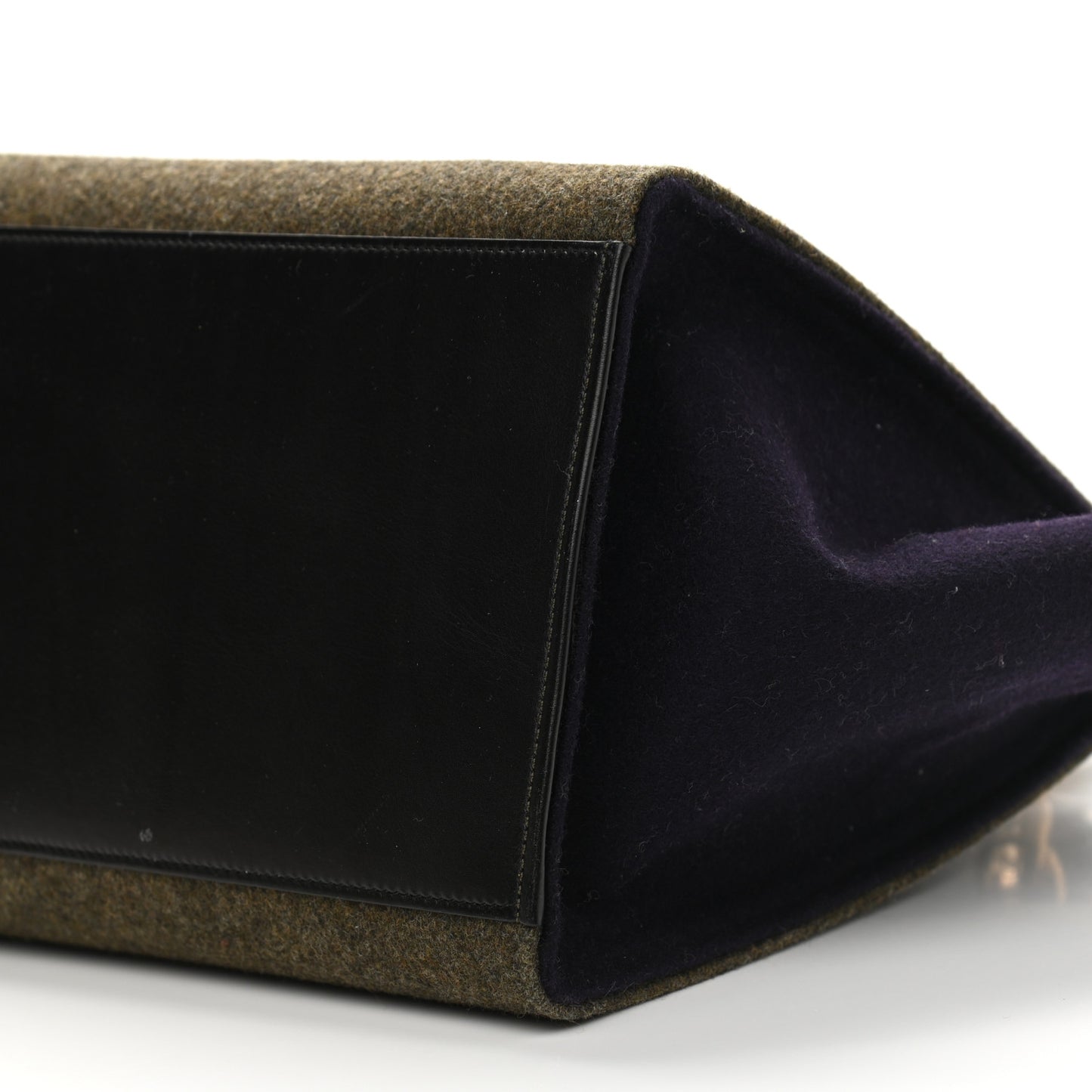 Smooth Calfskin Felt Trapeze Khaki