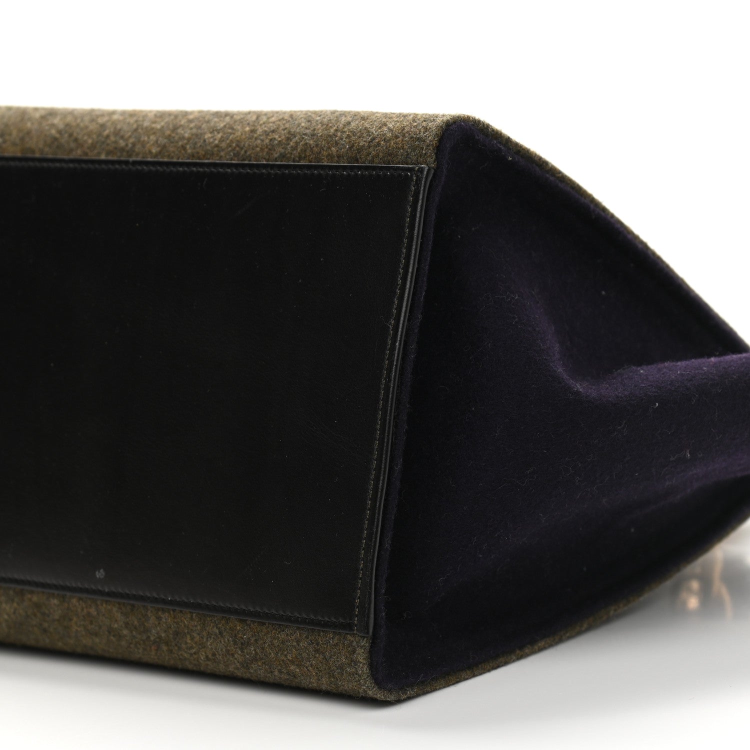 Celine Smooth Calfskin Felt Trapeze Khaki 6 of 12