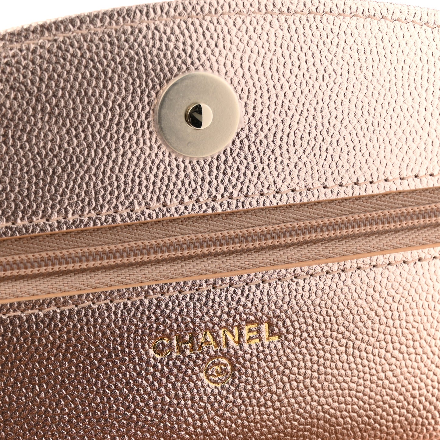 Metallic Caviar Timeless CC Wallet On Chain WOC Copper