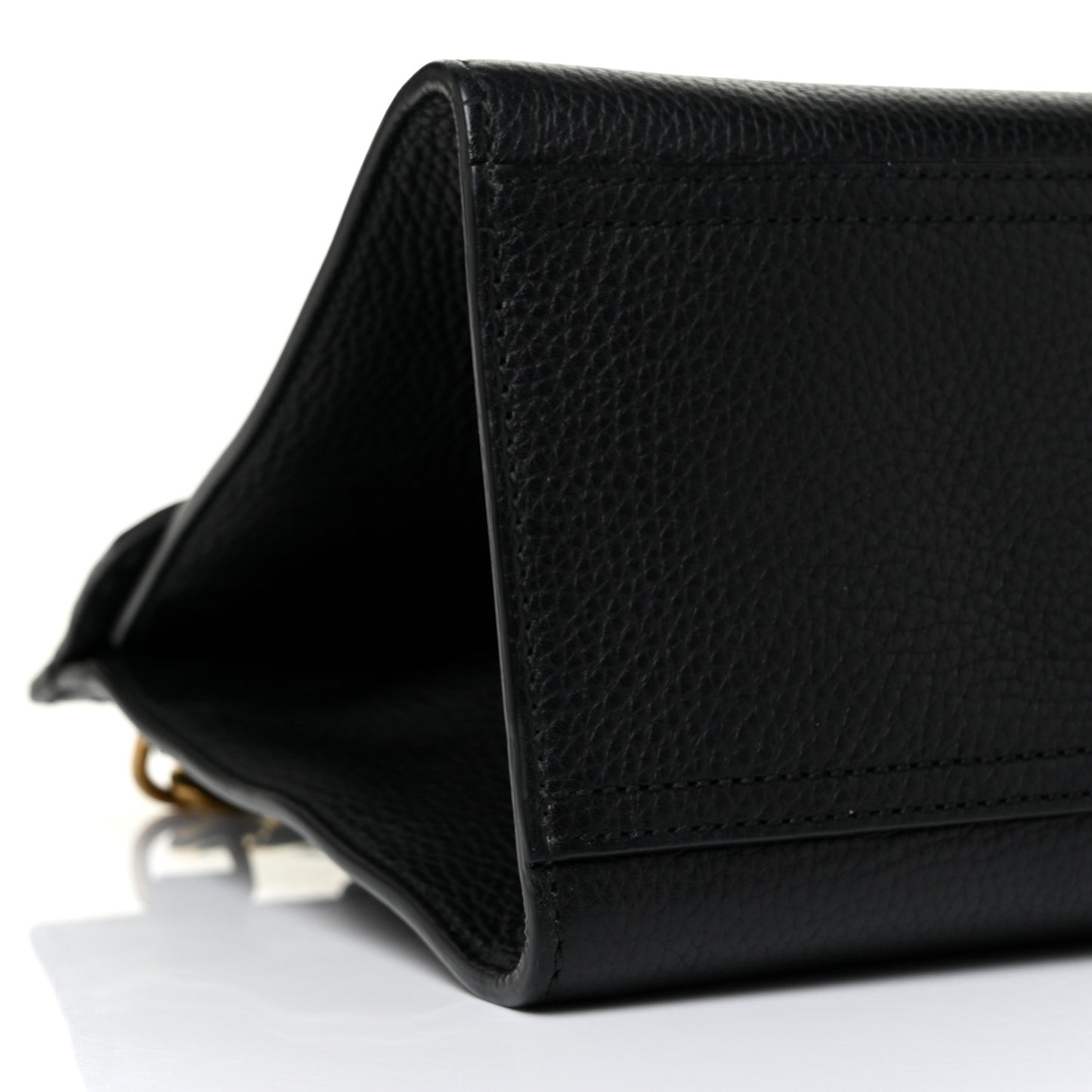 Calfskin Small GG Marmont Top Handle Bag Black
