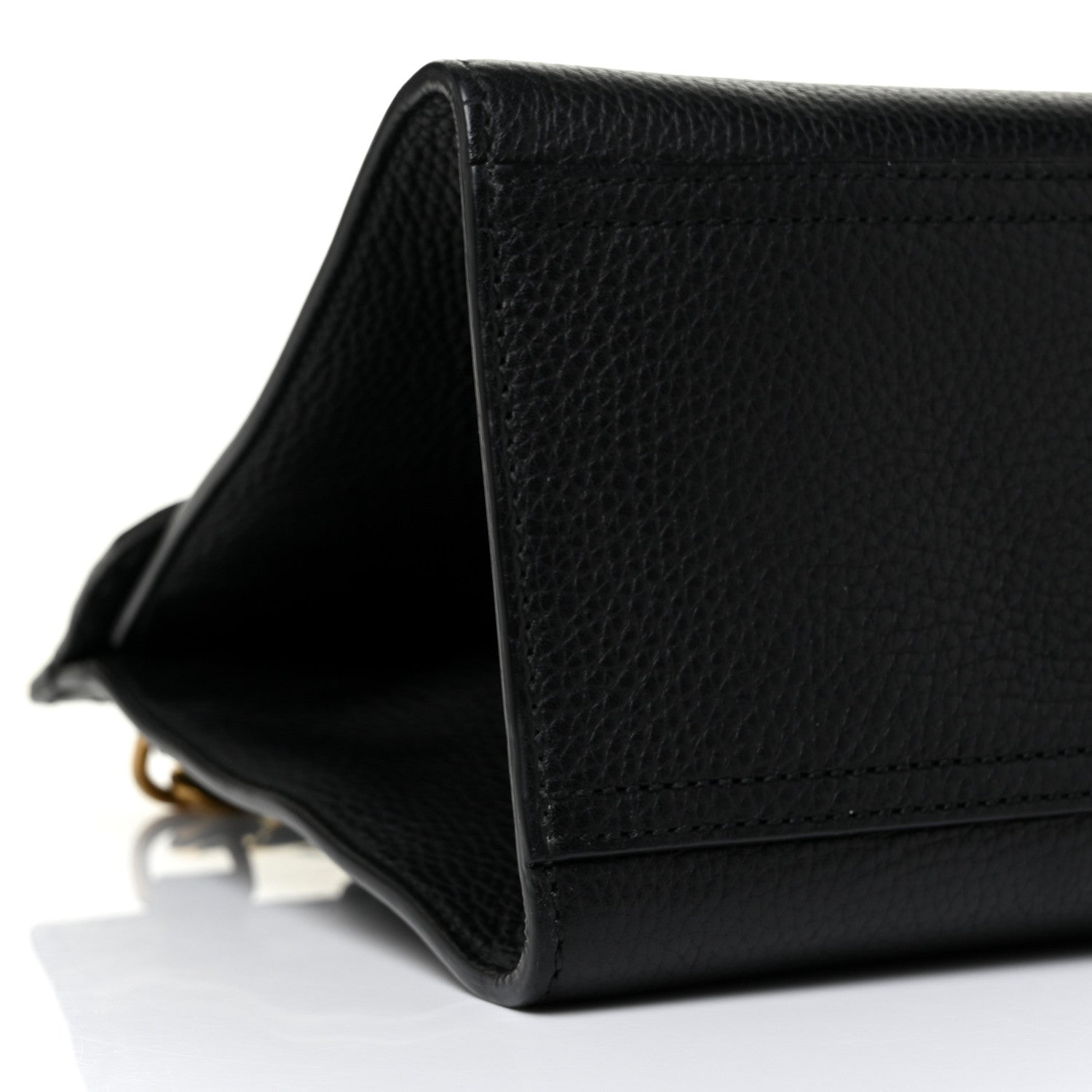 Gucci Calfskin Small GG Marmont Top Handle Bag Black 8 of 9