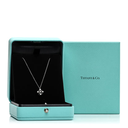 Tiffany Platinum Diamond Schlumberger Lynn Pendant Necklace 5 of 5