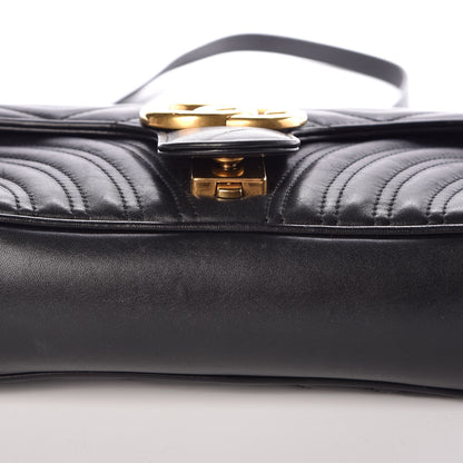 Gucci Calfskin Matelasse Small GG Marmont Shoulder Bag Black 16 of 18