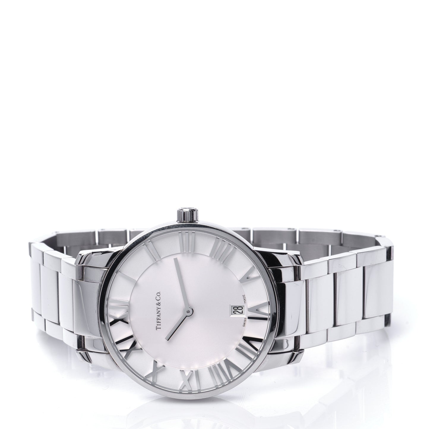 Stainless Steel 37mm Atlas 2-Hand Quartz Watch