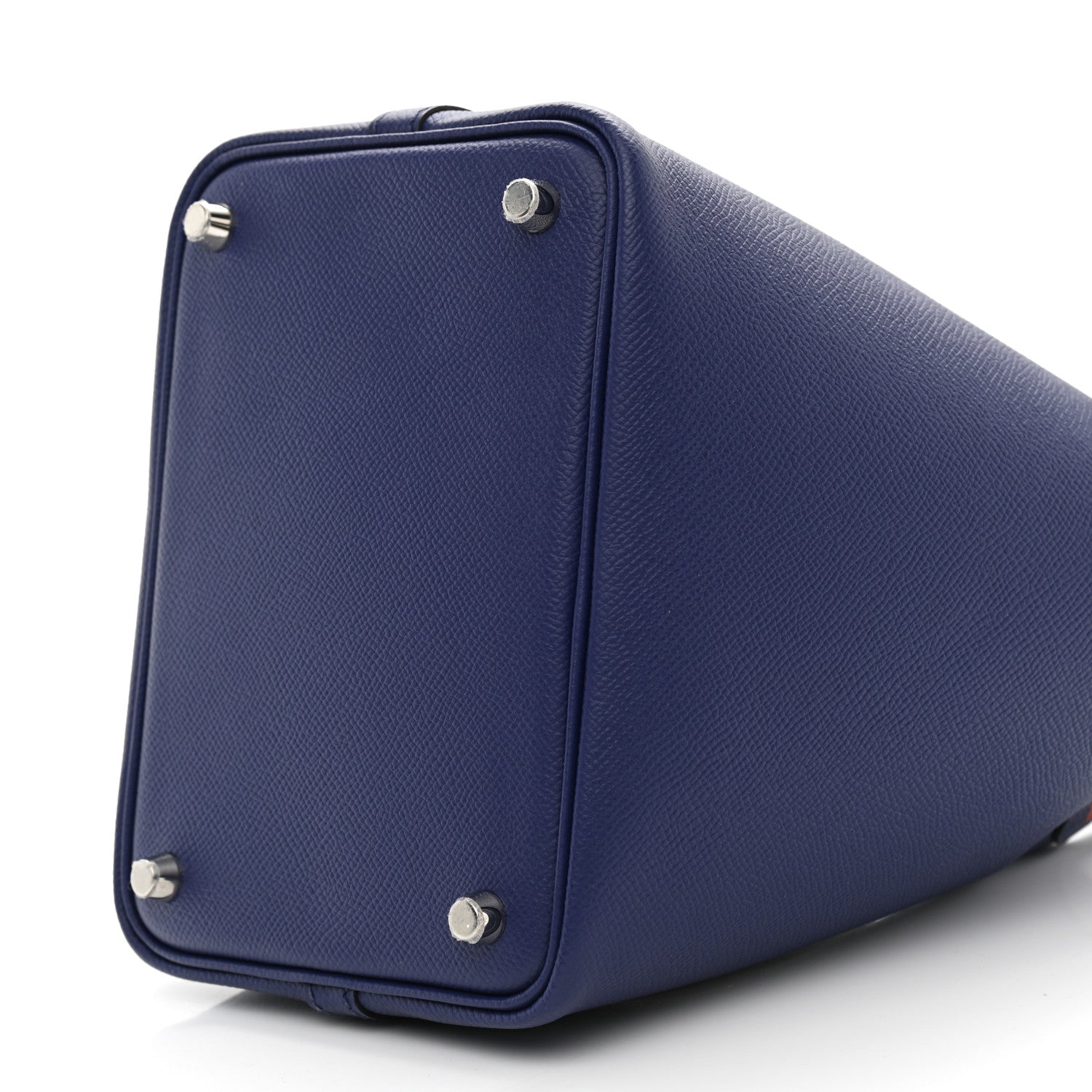 Hermes Epsom Tressage De Cuir Picotin Lock 18 PM Bleu Encre Brique Black 10 of 10