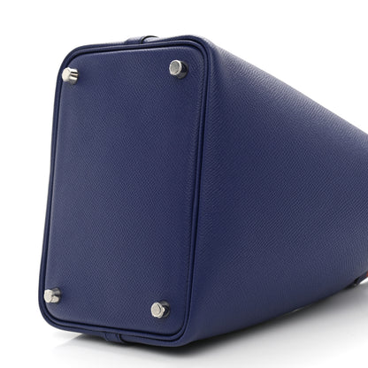 Hermes Epsom Tressage De Cuir Picotin Lock 18 PM Bleu Encre Brique Black 10 of 10
