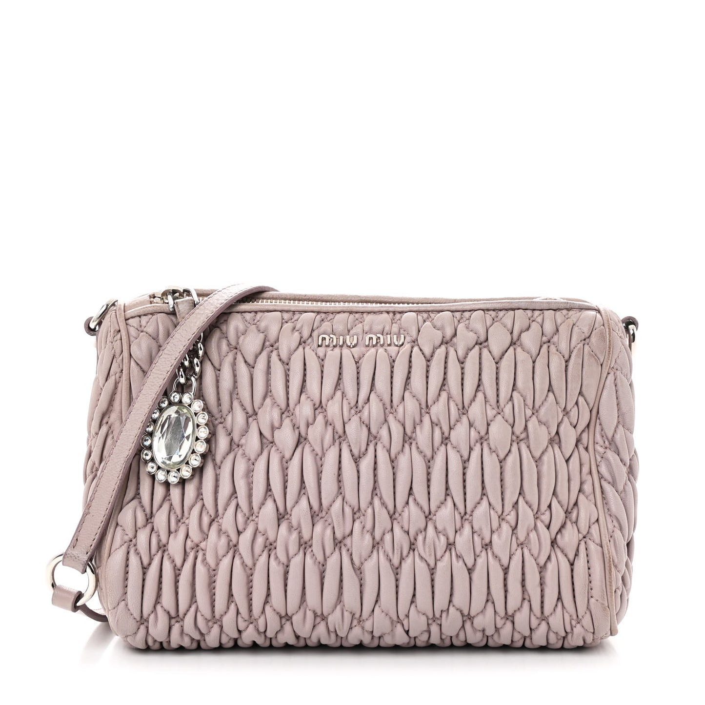Nappa Matelasse Crystal Clutch  Mughetto