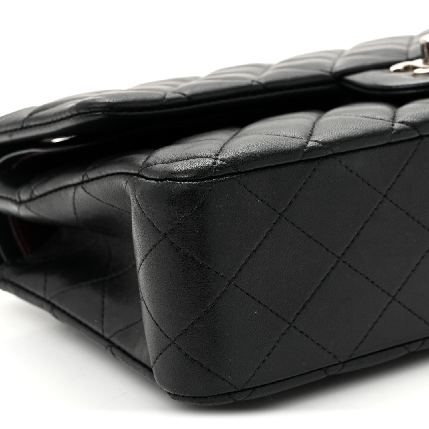 Chanel Lambskin Quilted Medium Double Flap  Black 9 of 10
