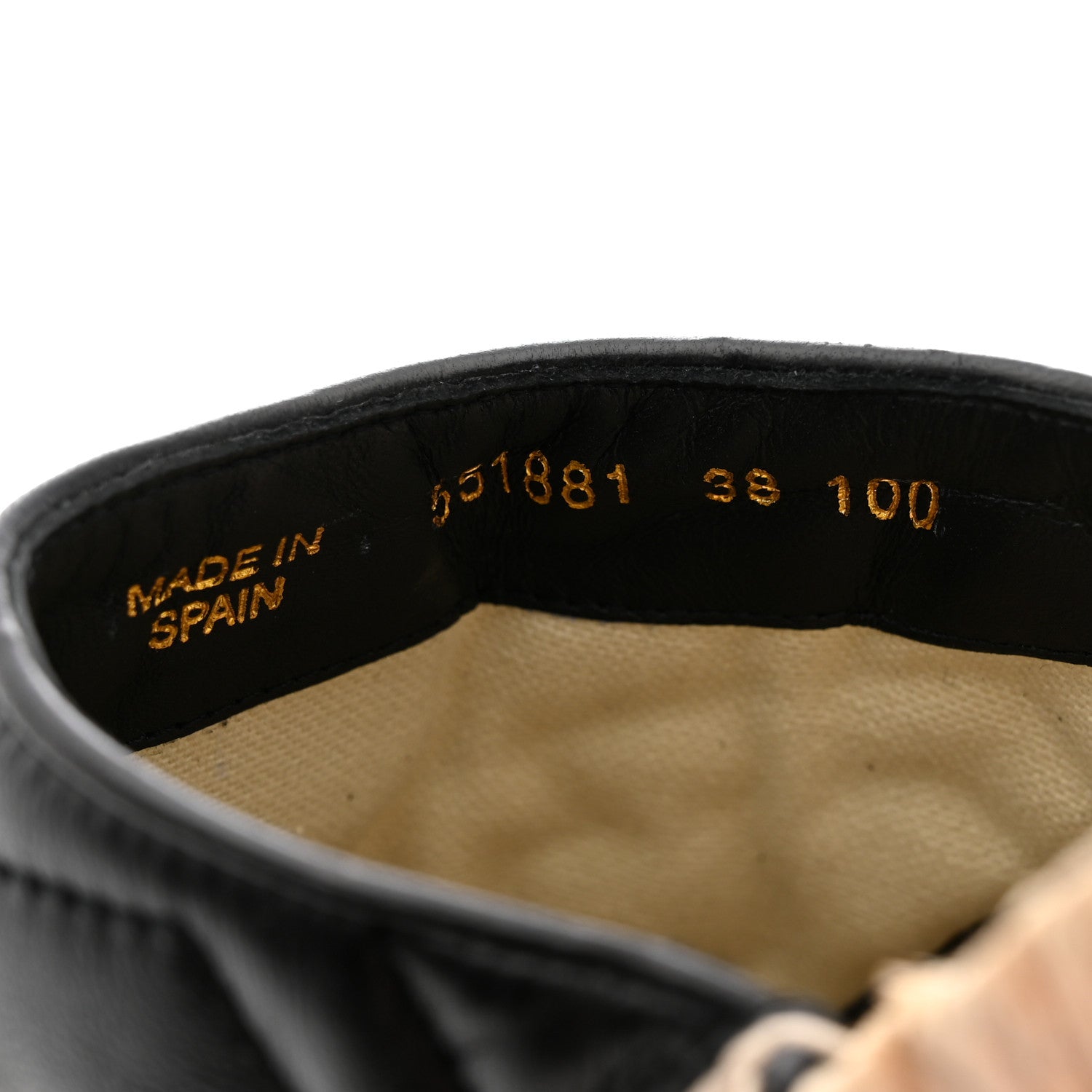 Gucci Nappa Matelasse GG Marmont Espadrille Slippers 38 Black 7 of 9