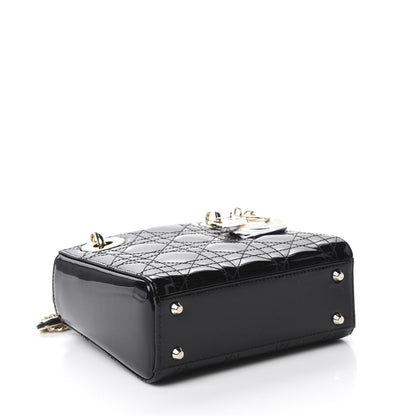 Christian Dior Patent Cannage Mini Lady Dior Black 5 of 12