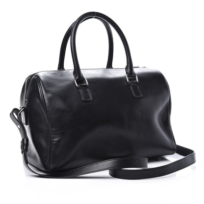 Saint Laurent Calfskin Studded Classic Duffle 6 Black 2 of 15