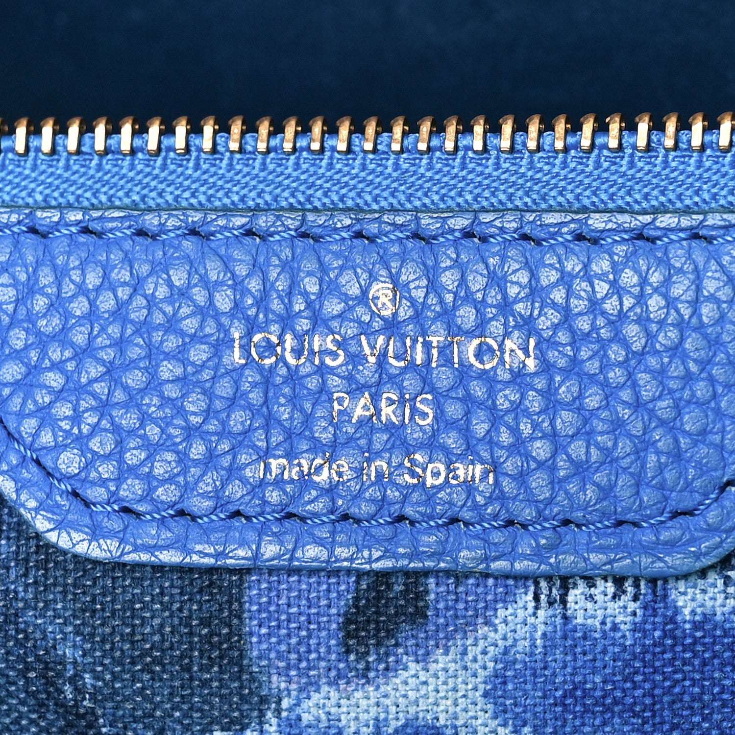 Louis Vuitton Monogram Articles de Voyage Ikat Neverfull MM Grand Blue 6 of 8