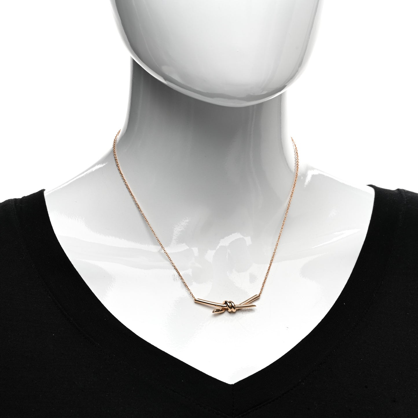 18K Rose Gold Knot Necklace