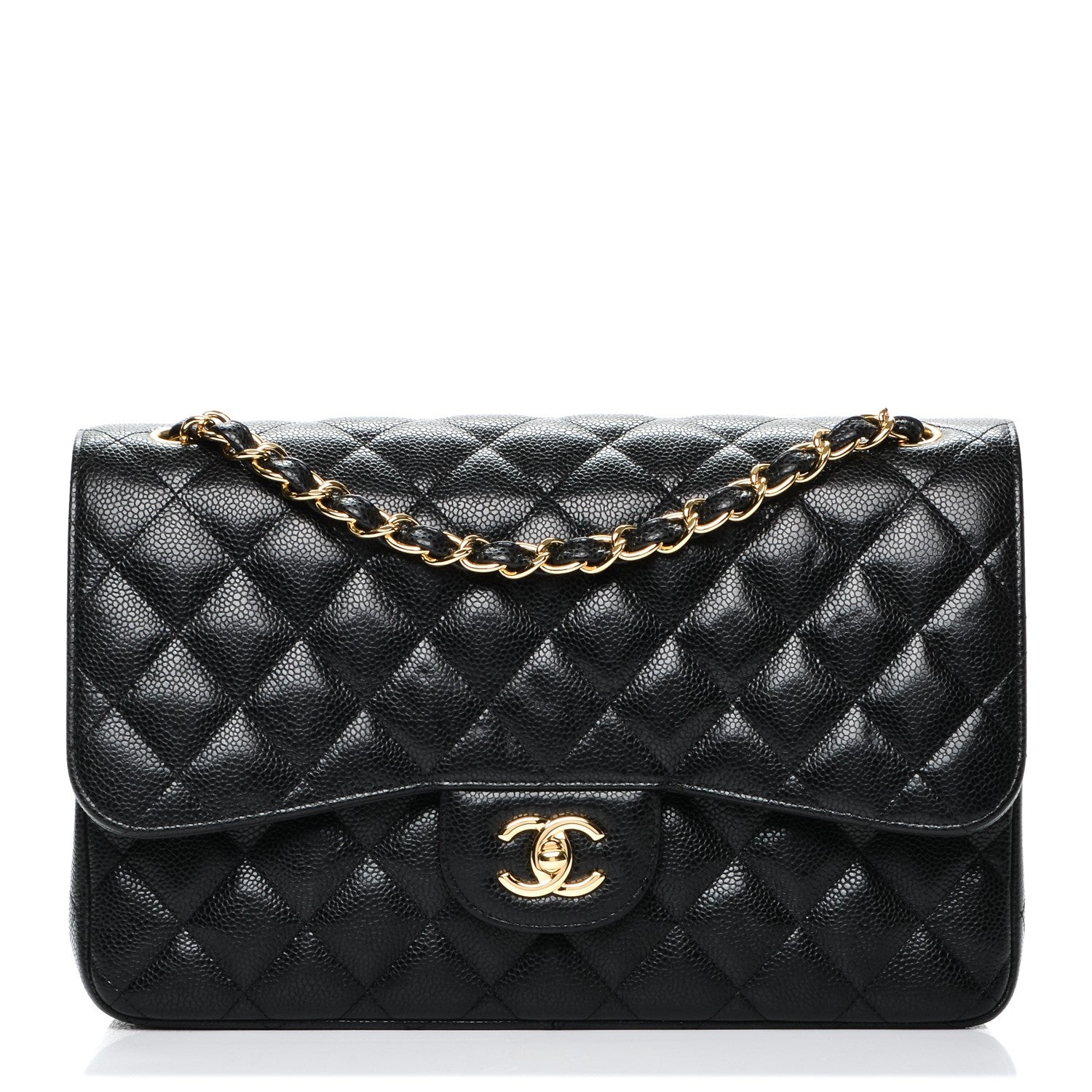 Chanel Caviar Quilted Jumbo Double Flap Black 1 of 8