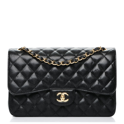Chanel Caviar Quilted Jumbo Double Flap Black 1 of 8