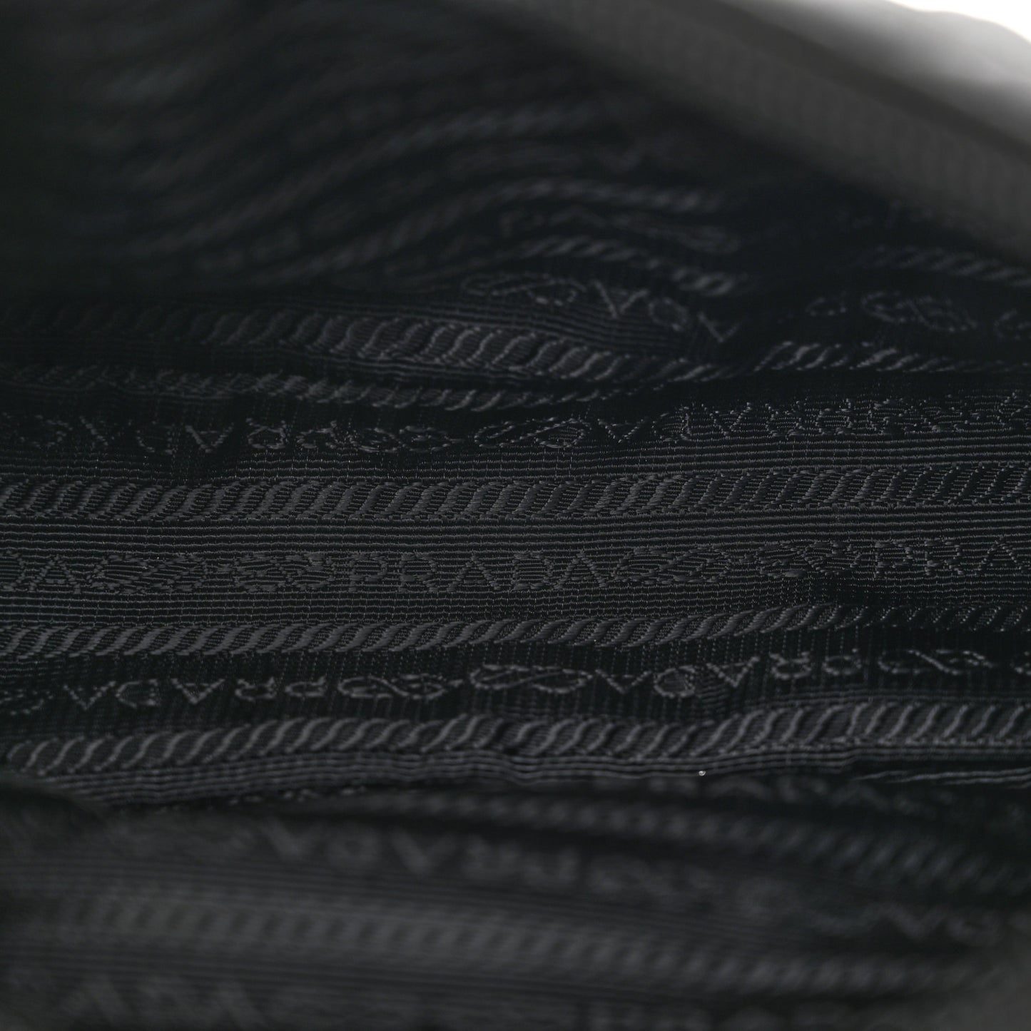 Tessuto Nylon Stitched Shoulder Bag Black