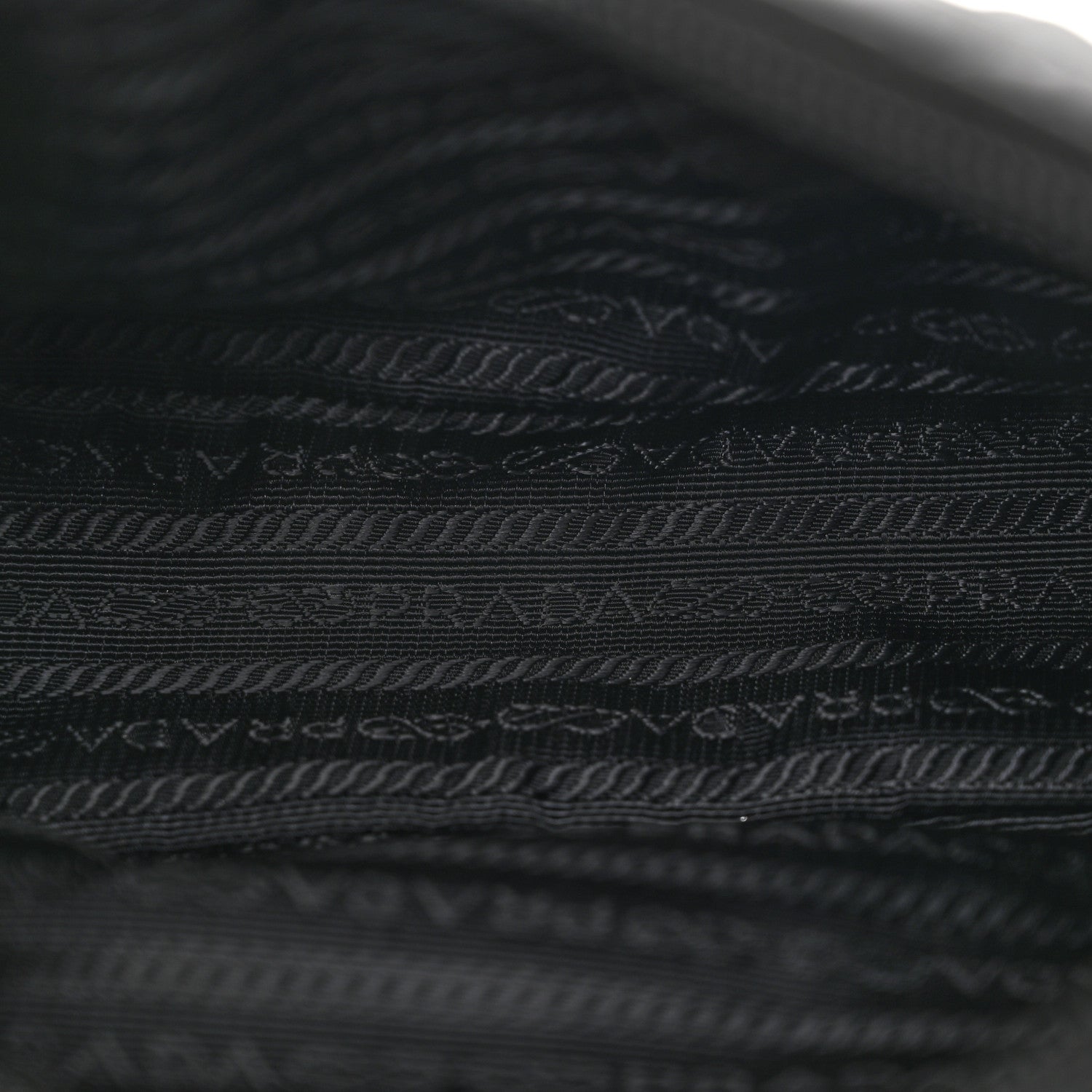Prada Tessuto Nylon Stitched Shoulder Bag Black 5 of 13