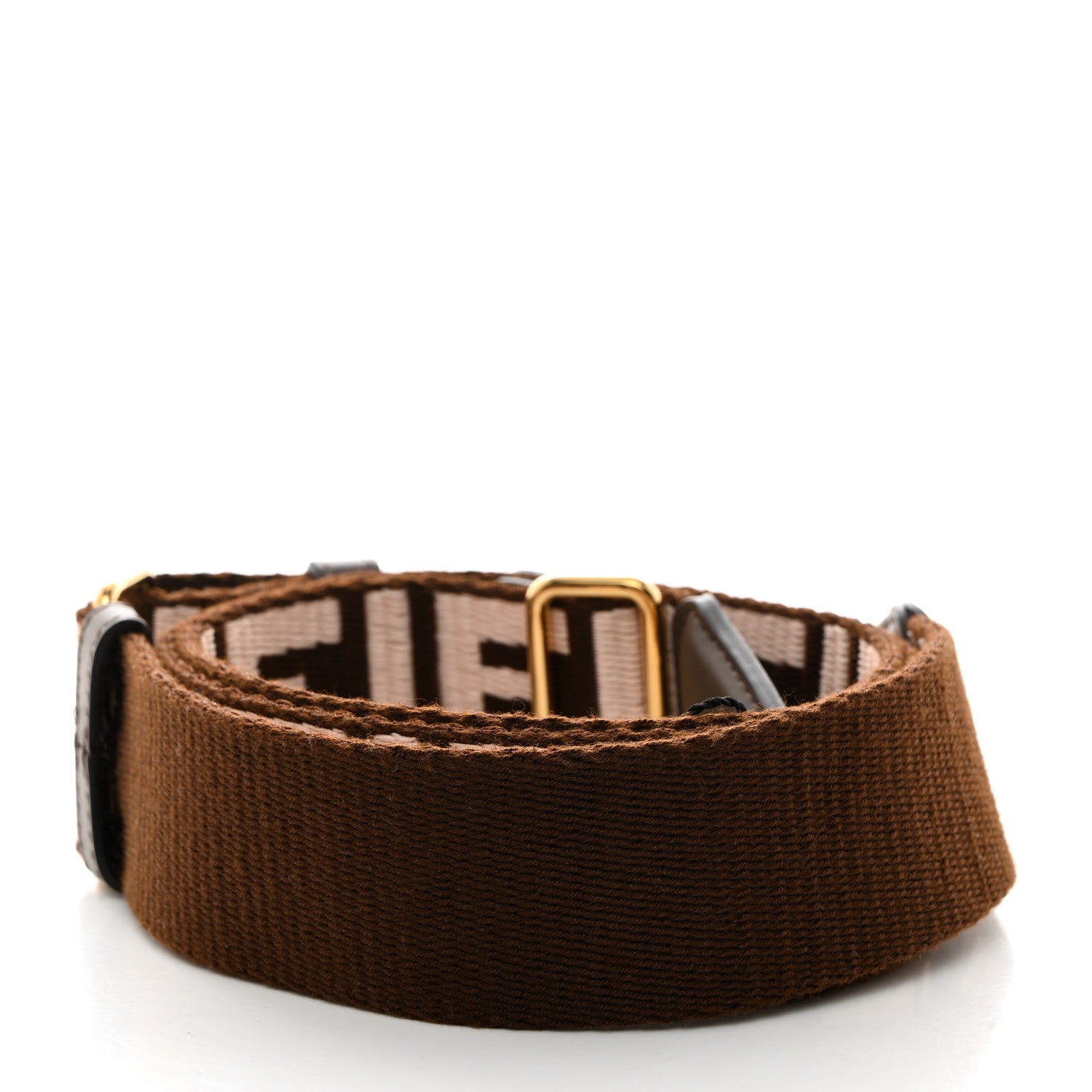 Fendi Ribbon Vitello King FF 1974 Adjustable Strap You Castagna Rosa Confetto 2 of 5