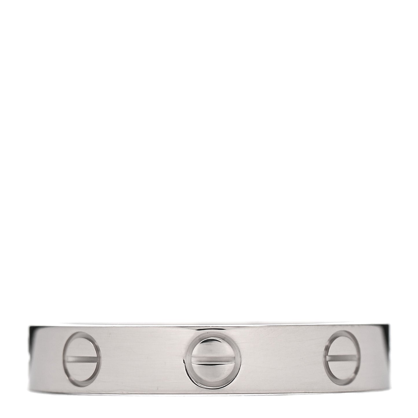 18K White Gold 3.5mm LOVE Wedding Band Ring 54 6.75