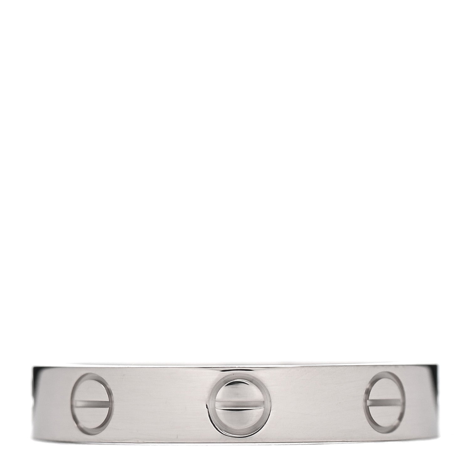 Cartier 18K White Gold 3.5mm LOVE Wedding Band Ring 54 6.75 1 of 6