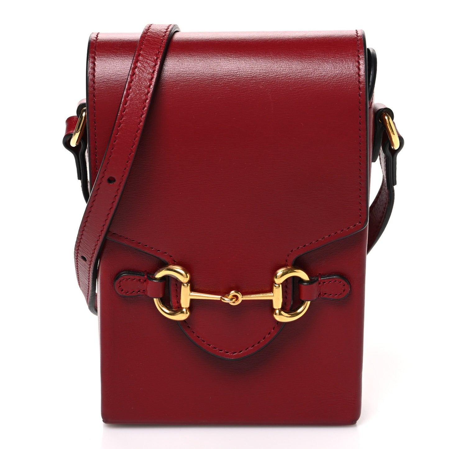 Boarded Plutone Calfskin Mini Horsebit 1955 Crossbody Bag New Cherry Red