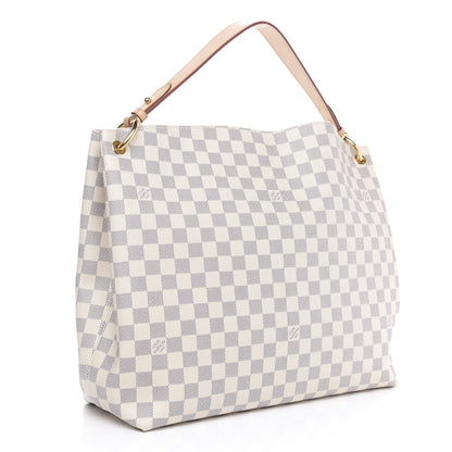 Louis Vuitton Damier Azur Graceful MM Rose Ballerine 3 of 11