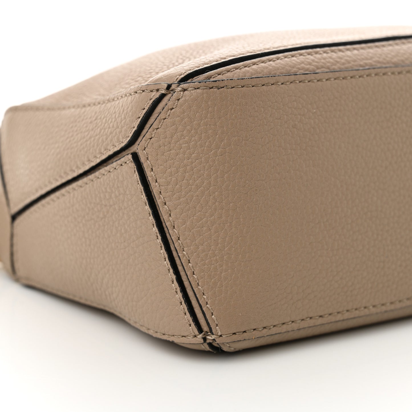 Grained Calfskin Mini Puzzle Bag Sand