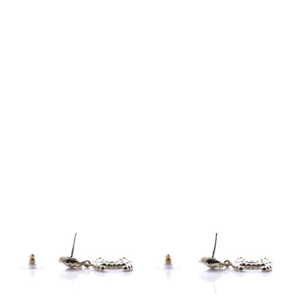 Chanel Crystal Pearl Bow-tiful CC Drop Earrings Gold 4 of 7