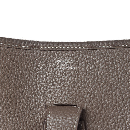 Hermes Taurillon Clemence Evelyne III GM Etoupe 6 of 13